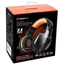 Навушники Real-El GDX-7700 SURROUND 7.1 black-orange - мініатюра 9