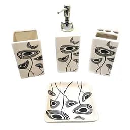 Набір для ванної керамічний Сакура квіти 22х22х7.5 см