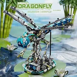 Конструктор механічний бабка -стрекоза  MJI Dragonfly  для дітей та дорослих  живий світ 866 деталей - мініатюра 5