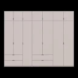 Шафа для одягу Doros Лукас Кашемір 3+4 ДСП 300х50х240 (42005132) - мініатюра 4