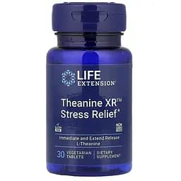 Теанін Life Extension Theanine XR Stress Relief 30 вегетаріанських таблеток