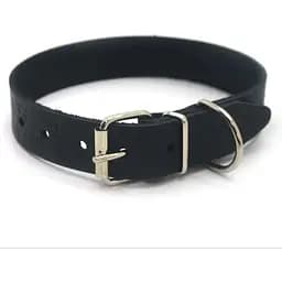 Нашийник для собак Zoo-hunt ОТ Кісточка шкіряний тиснений чорний 1,4/23-28 см