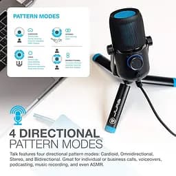 Мікрофон JLab Talk USB, вихід USB-C, кардіоїдний, всеспрямований, стерео або двонаправлений - мініатюра 4