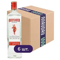 Упаковка джину Beefeater London Dry Gin 40% 6 л (1 л х 6 шт.)