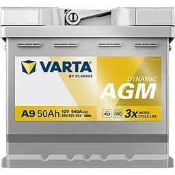 Автомобільний акумулятор Varta Silver Dynamic AGM 50Ah Ев -/+ 540EN А9