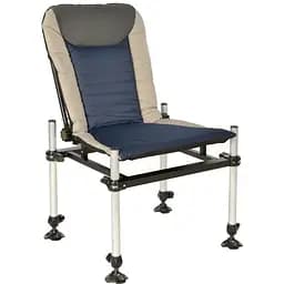 Крісло фідерне складане NEW 2023 M-Elektrostatyk Quantum CUZO до 140 кг + сумка чохол у комплекті Navy Grey