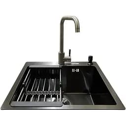 Комплект мийка + змішувач Romzha Arta U-450S BL (B) - мініатюра 2