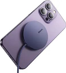 Бездротовий зарядний пристрій Baseus Simple Mini3 Magnetic Wireless Charger 15W Purple (CCJJ040205) [90317] - мініатюра 4