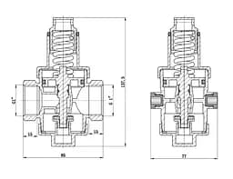 Редуктор тиску посилений Thermo Alliance Standart 1" ВВ, нікель, PN25 SF242W25 - мініатюра 4