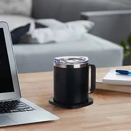 Чашка TheGeneral ThermoHub з підігрівом бездротовою зарядкою та LED індикатором 15W 330 мл чорна (40021321-01) - мініатюра 5