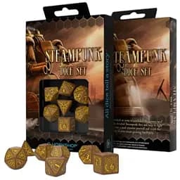 Набір кубиків Steampunk Brown & yellow Dice Set , 7 шт. (SSTE32)