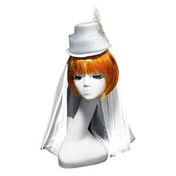 Шляпка Наездница белая