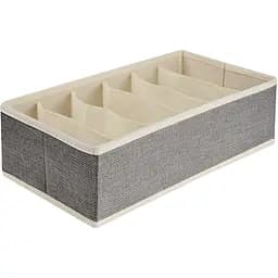 Органайзер для зберігання МВМ My Home (MVM) на 6 секцій 17x33x10 см світло-сірий (TH-09-06 LIGHT GRAY)