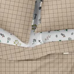 Комплект постільної білизни Cosas Beige geometry CS11 Євро бежевий (CellAshbeige_FoliageBirds_200) - мініатюра 3