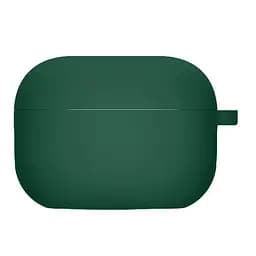 Силиконовый футляр с микрофиброй для наушников Airpods Pro 3 Зеленый / Pine green