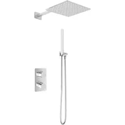 Душова система Kohlman Experience 35 chrome з термостатом + BOX прихованого монтажу KPL-QW432EQ35, Хром