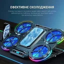 Охолоджувальна підставка для ноутбука GamePro Black (CP1450) - мініатюра 13