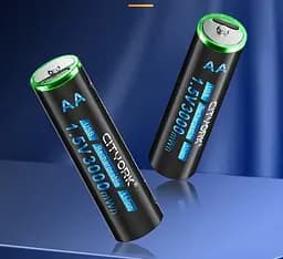 Акумулятор AA Cityork 1.5v 3000mwh літій-іонний + USB (Чорний) - мініатюра 7