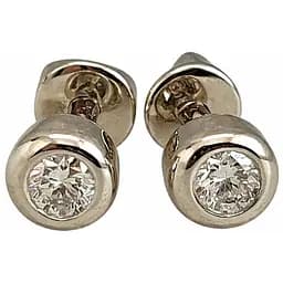 Золотые серьги-пуссеты с бриллиантами. 202287Б