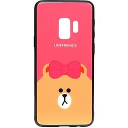 Чохол-накладка Toto Cartoon Print Glass Case Samsung Galaxy S9 Line friends Brown