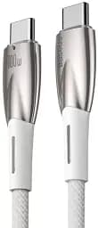 Кабель Baseus Glimmer Series Fast Charging Cable Type-C to Type-C 100W 2m CADH000802 White - мініатюра 2