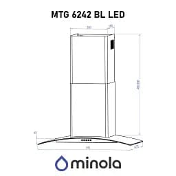 Витяжка декоративна зі склом Minola MTG 6242 BL LED - мініатюра 12