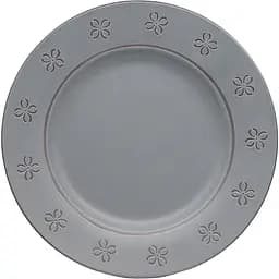 Тарілка обідня МВМ My Home 23 см сіра (KP-40 GRAY)