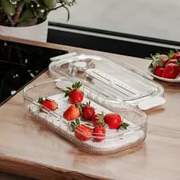 Контейнер для зберігання продуктів 32.5*17.5*6 см, білий Yiwu HP-27-7 - мініатюра 17