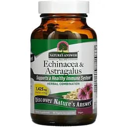 Эхинацея и астрагал Nature's Answer Echinacea & Astragalus 90 вегетарианских капсул