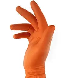 Нитриловые защитные перчатки Bradas DIAMOND размер XL 9-10 оранжевые (RWJNDOR10)