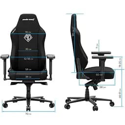 Крісло ігрове Anda Seat Phantom 3 XL Dark Gray Fabric (AD18XL-52-GB-F-G01) - мініатюра 8