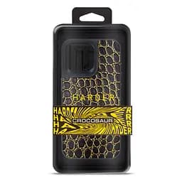 Кожаный чехол для Apple iPhone 15 Pro Max, Harder Crocosaur, черный, термополиуретан ТПУ + экокожа с текстурой крокодила, панель, защита корпуса, противоударный, микрофибра, рамка вокруг камеры, защита всего корпуса, (ARM76707) - мініатюра 3