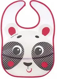 Пластиковий нагрудник з кишенею Canpol Babies Hello Little Панда, бежевий (9/232_bei)