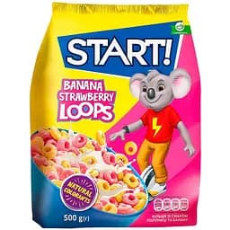 Кольца Start со вкусом клубники и банана 500 г (919575)