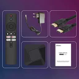 Смарт ТВ приставка Vontar RT-X3 4/32 Гб Android TV 14 Smart Box - мініатюра 3