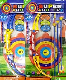 Лук 57см, стріли-присоски 3шт, мішень, AY189-1 на листі 64-33-4см (6903161271019) МІКС