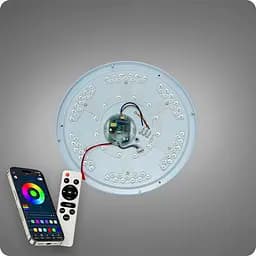 Люстра світлодіодна 517 Dlight RGB з пультом і колонкою 80Вт Білий (02144) - мініатюра 11