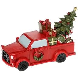 Статуэтка декоративная Bona "Красный автомобиль с елью" 15 см dec0008862