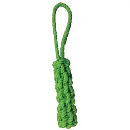 Іграшка для собак Croci Juice Канат-плетінка з ручкою колір яблуко 33 см