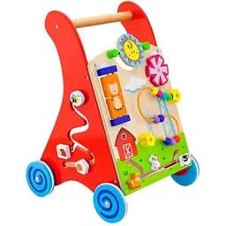 Ходунки-каталка Viga Toys з бізібордом (50950)