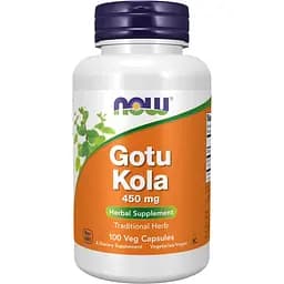 Натуральная добавка NOW Gotu Kola 450 mg, 100 вегакапсул