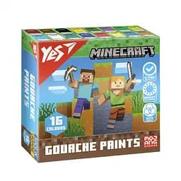 Фарби гуашеві Yes Minecraft, 16 кольорів, 20 мл, 230408