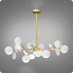 Люстра подвесная 517 Dlight на 9 ламп Золото-Белый (01690)