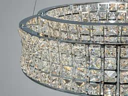 LED підвісна кришталева люстра 110Вт хром пульт - мініатюра 5