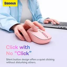 Миша бездротова Baseus F01B Tri-Mode Bluetooth 3 режимна рожева - мініатюра 6