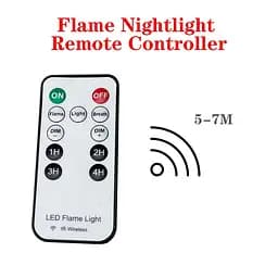 Світильник світлодіодний з ефектом полум'я Led Flame Light лампа-нічник на батарейках з пультом (ST) - мініатюра 5