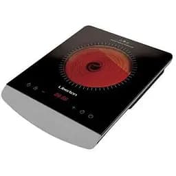 Настільна плита Liberton LIC-3801, чорний/білий, 2000W, інфрочервона, 8 режимів, 1 конфорка, керування сенсорне, склокераміка,