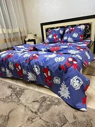 Постельное белье хлопок Спайдер детский Полутораспальное 150 x 220 Бязь 70 х 70 Синее