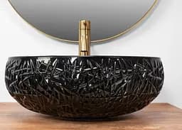Умивальник Rea Ise 42x42 black (REA-U6660), Глянцева - мініатюра 6