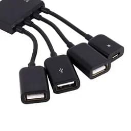 Концентратор Lapara (LA-MicroUSB-OTG-HUB black) - мініатюра 4
